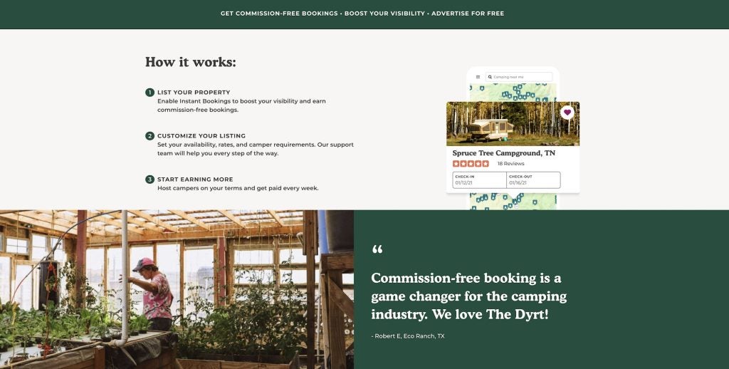 Hipcamp Hosts should start hosting on The Dyrt